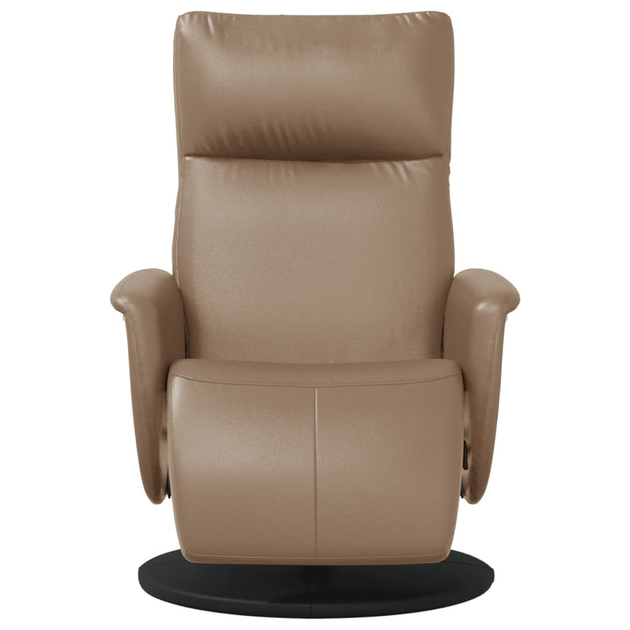 Fauteuil Verstelbaar Met Voetensteun Kunstleer Cappuccinokleur