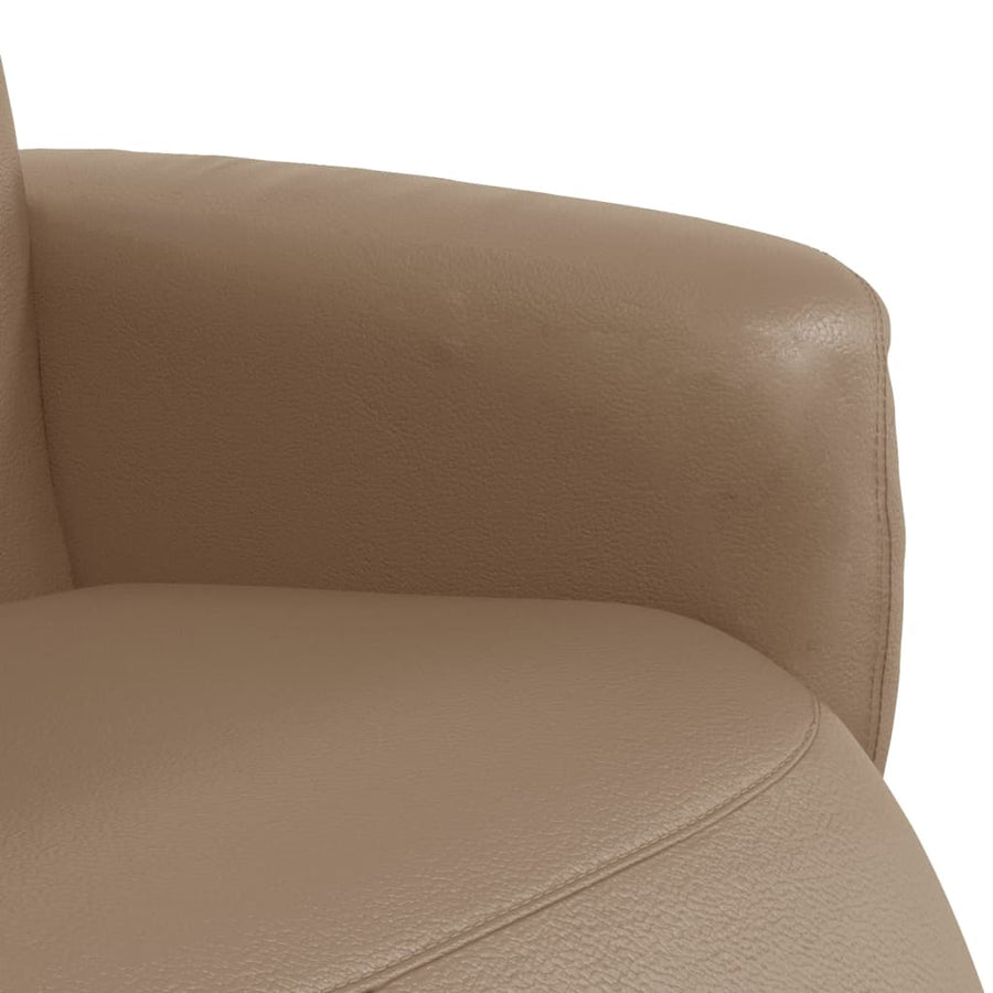 Fauteuil Verstelbaar Met Voetensteun Kunstleer Cappuccinokleur