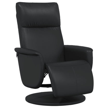 Fauteuil Verstelbaar Met Voetensteun Kunstleer Zwart