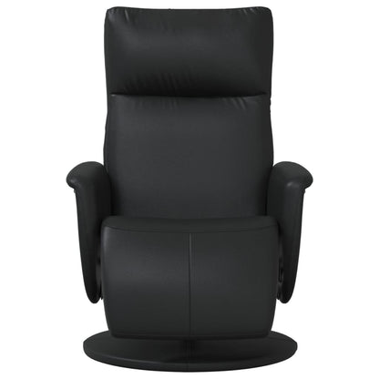 Fauteuil Verstelbaar Met Voetensteun Kunstleer Zwart