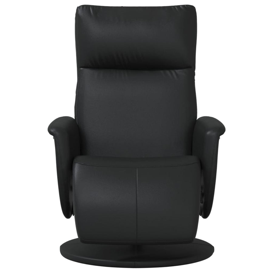 Fauteuil Verstelbaar Met Voetensteun Kunstleer Zwart