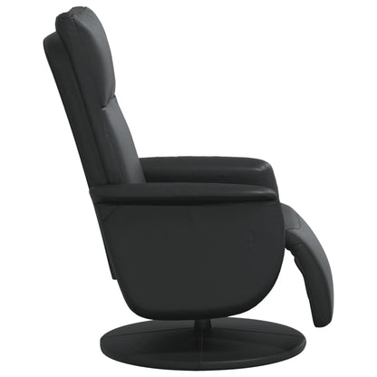 Fauteuil Verstelbaar Met Voetensteun Kunstleer Zwart