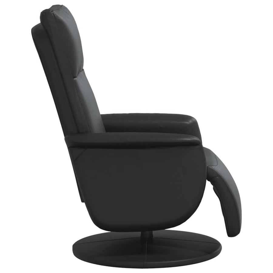 Fauteuil Verstelbaar Met Voetensteun Kunstleer Zwart
