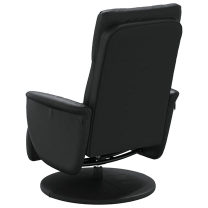 Fauteuil Verstelbaar Met Voetensteun Kunstleer Zwart