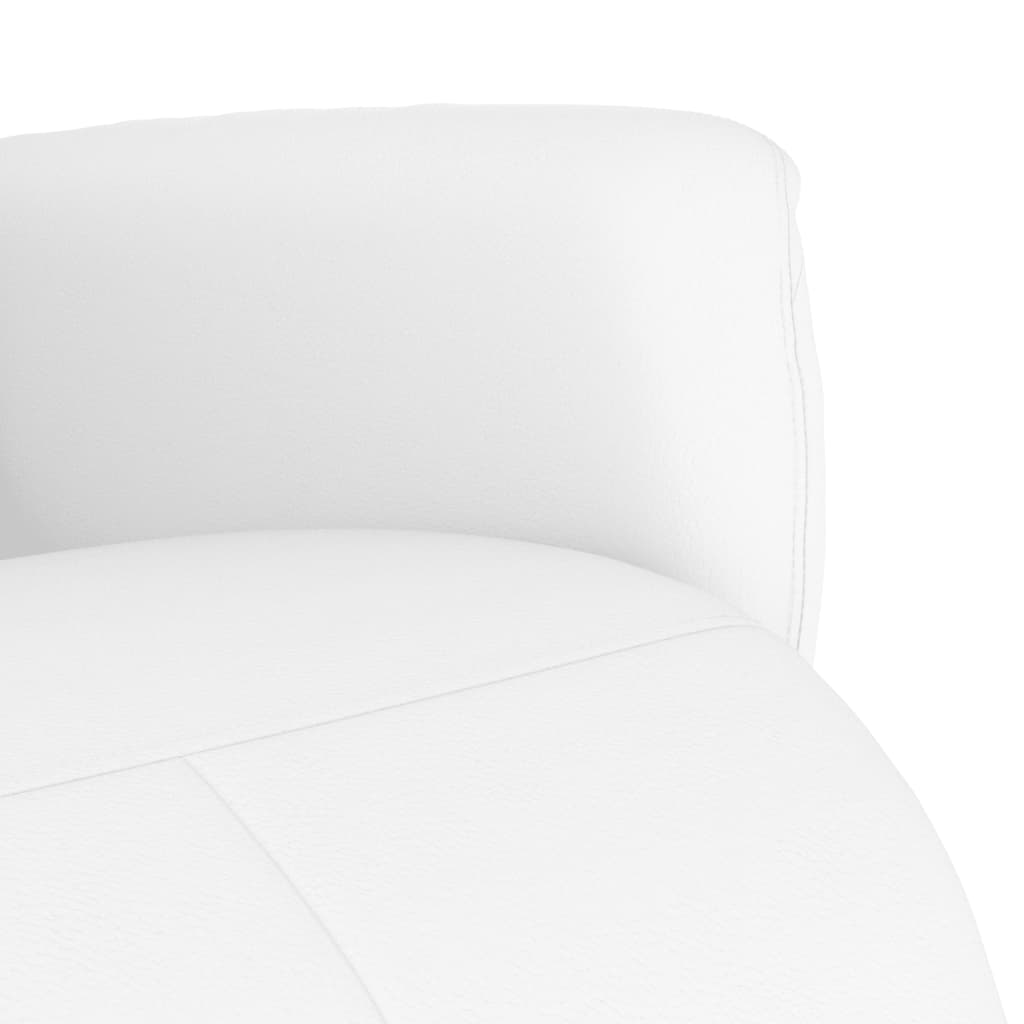 Fauteuil Verstelbaar Met Voetensteun Kunstleer Wit