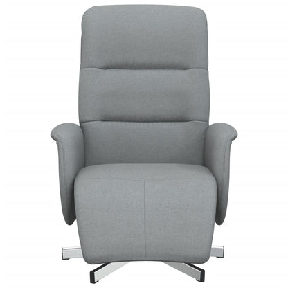 Fauteuil Verstelbaar Met Voetensteun Stof Lichtgrijs