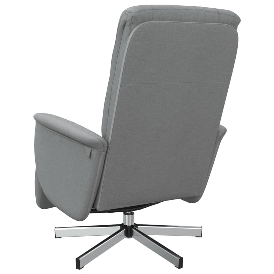 Fauteuil Verstelbaar Met Voetensteun Stof Lichtgrijs