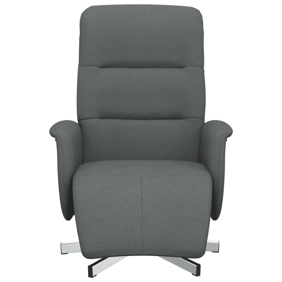 Fauteuil Verstelbaar Met Voetensteun Stof Donkergrijs
