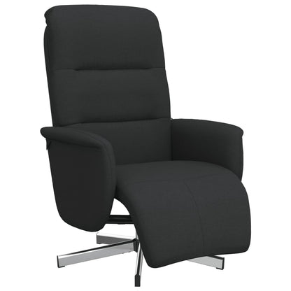 Fauteuil Verstelbaar Met Voetensteun Stof Zwart