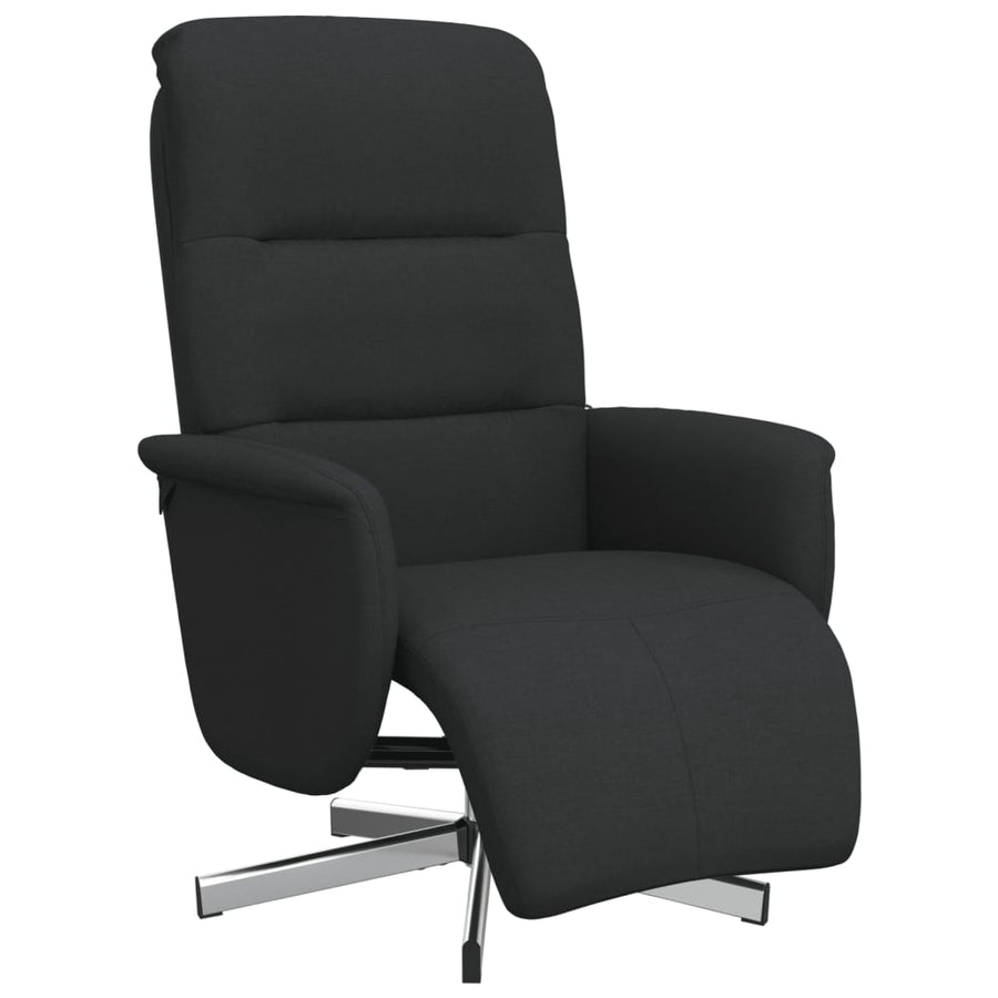 Fauteuil Verstelbaar Met Voetensteun Stof Zwart