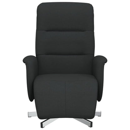 Fauteuil Verstelbaar Met Voetensteun Stof Zwart