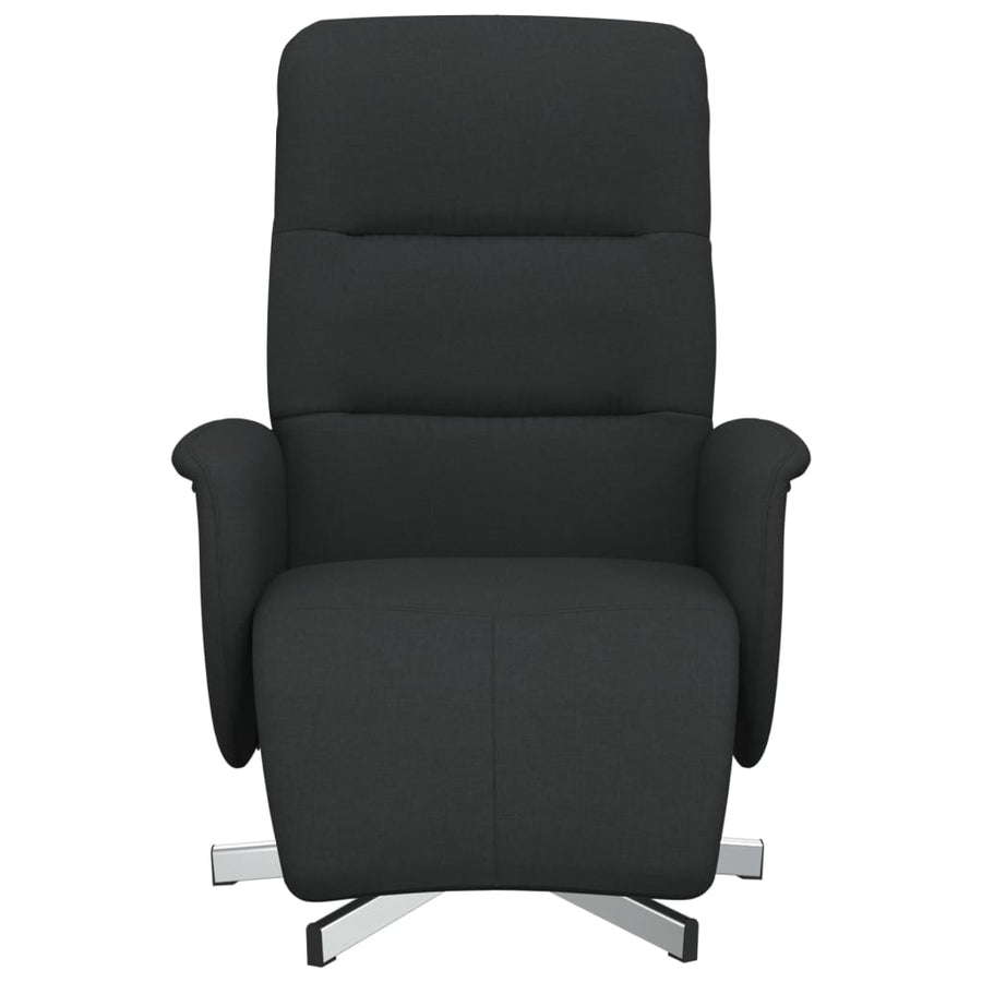 Fauteuil Verstelbaar Met Voetensteun Stof Zwart