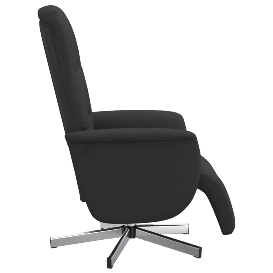 Fauteuil Verstelbaar Met Voetensteun Stof Zwart
