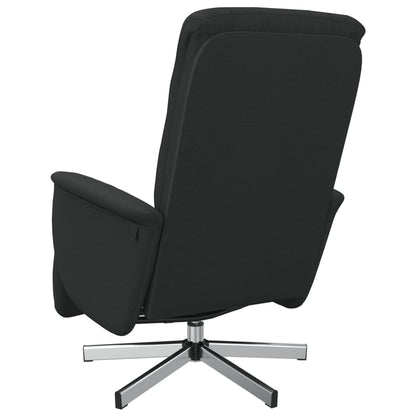 Fauteuil Verstelbaar Met Voetensteun Stof Zwart
