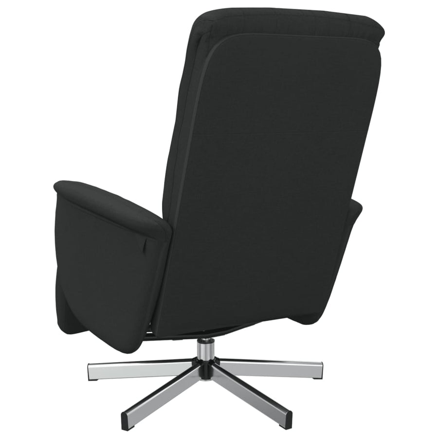 Fauteuil Verstelbaar Met Voetensteun Stof Zwart