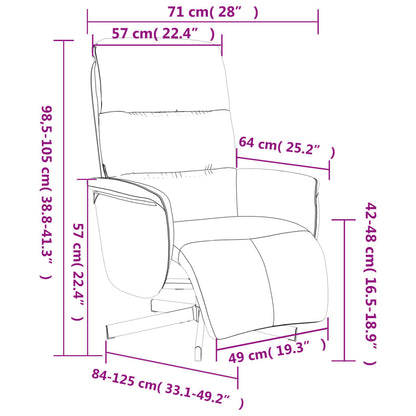 Fauteuil Verstelbaar Met Voetensteun Stof Zwart