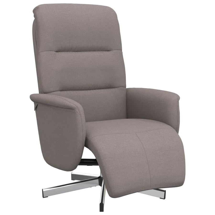 Fauteuil Verstelbaar Met Voetensteun Stof Taupe 1