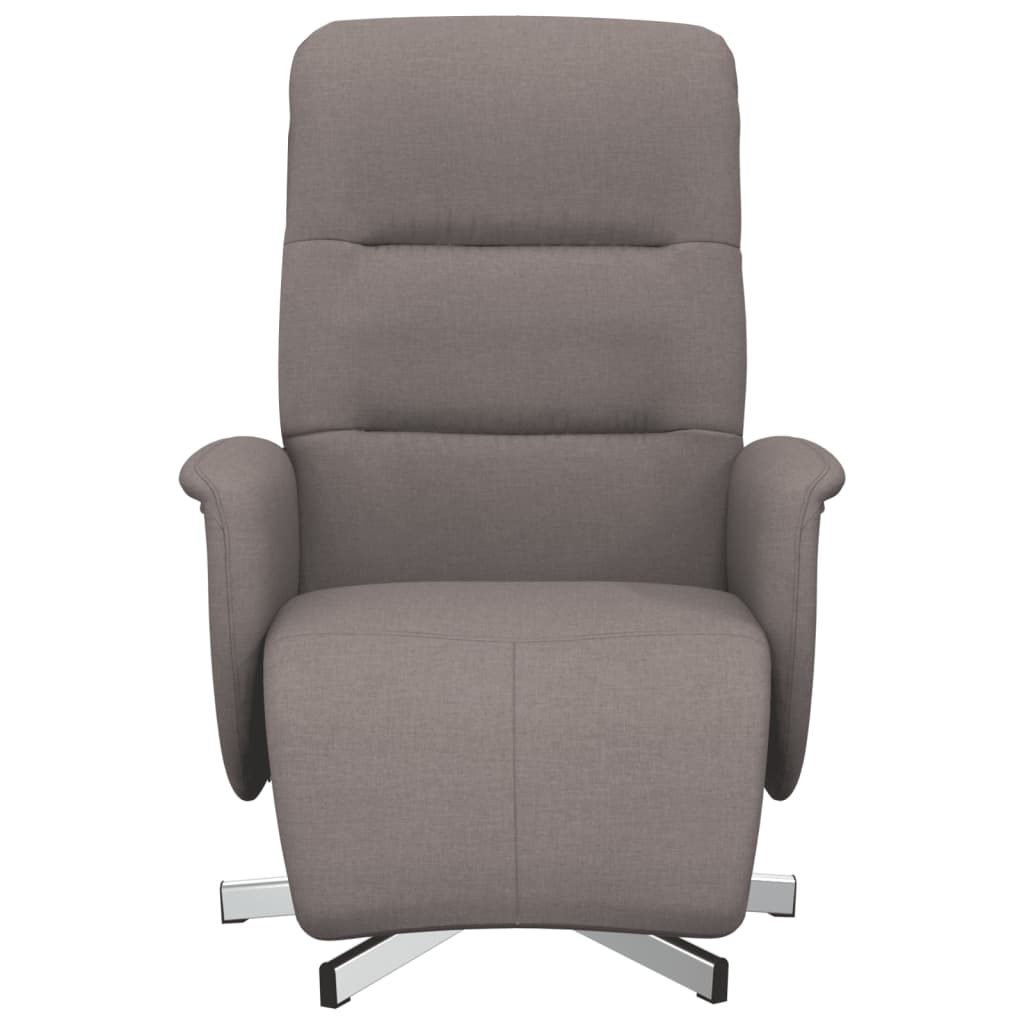 Fauteuil Verstelbaar Met Voetensteun Stof Taupe 1
