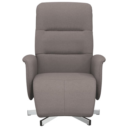 Fauteuil Verstelbaar Met Voetensteun Stof Taupe 1