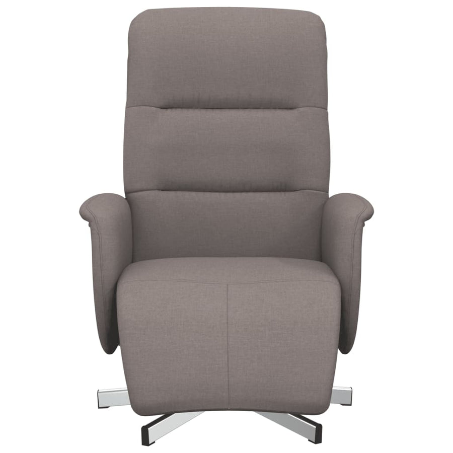 Fauteuil Verstelbaar Met Voetensteun Stof Taupe 1