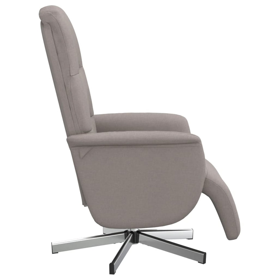 Fauteuil Verstelbaar Met Voetensteun Stof Taupe 1