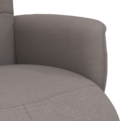 Fauteuil Verstelbaar Met Voetensteun Stof Taupe 1