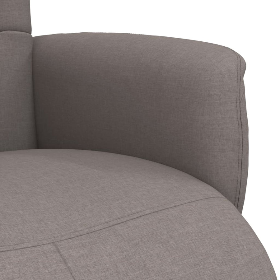 Fauteuil Verstelbaar Met Voetensteun Stof Taupe 1