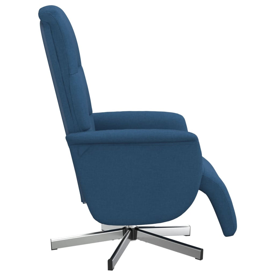 Fauteuil Verstelbaar Met Voetensteun Stof Blauw