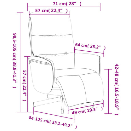Fauteuil Verstelbaar Met Voetensteun Stof Blauw