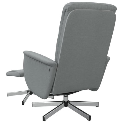 Fauteuil Verstelbaar Met Voetenbankje Stof Lichtgrijs