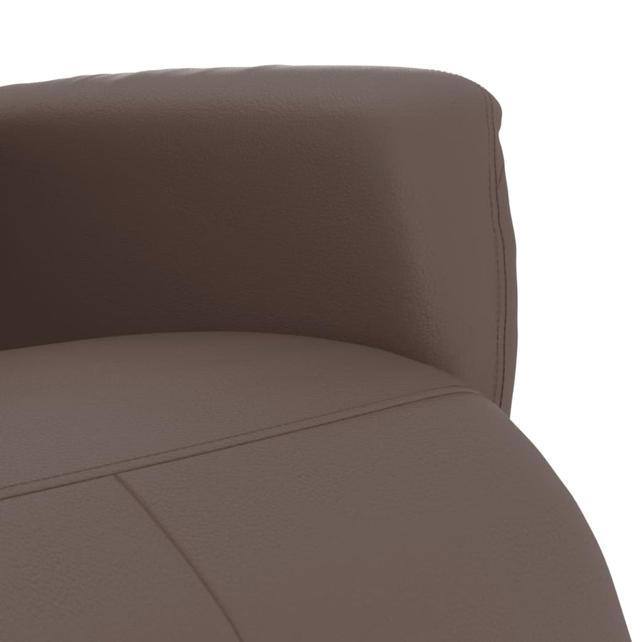 Fauteuil verstelbaar met voetensteun kunstleer bruin Bruin