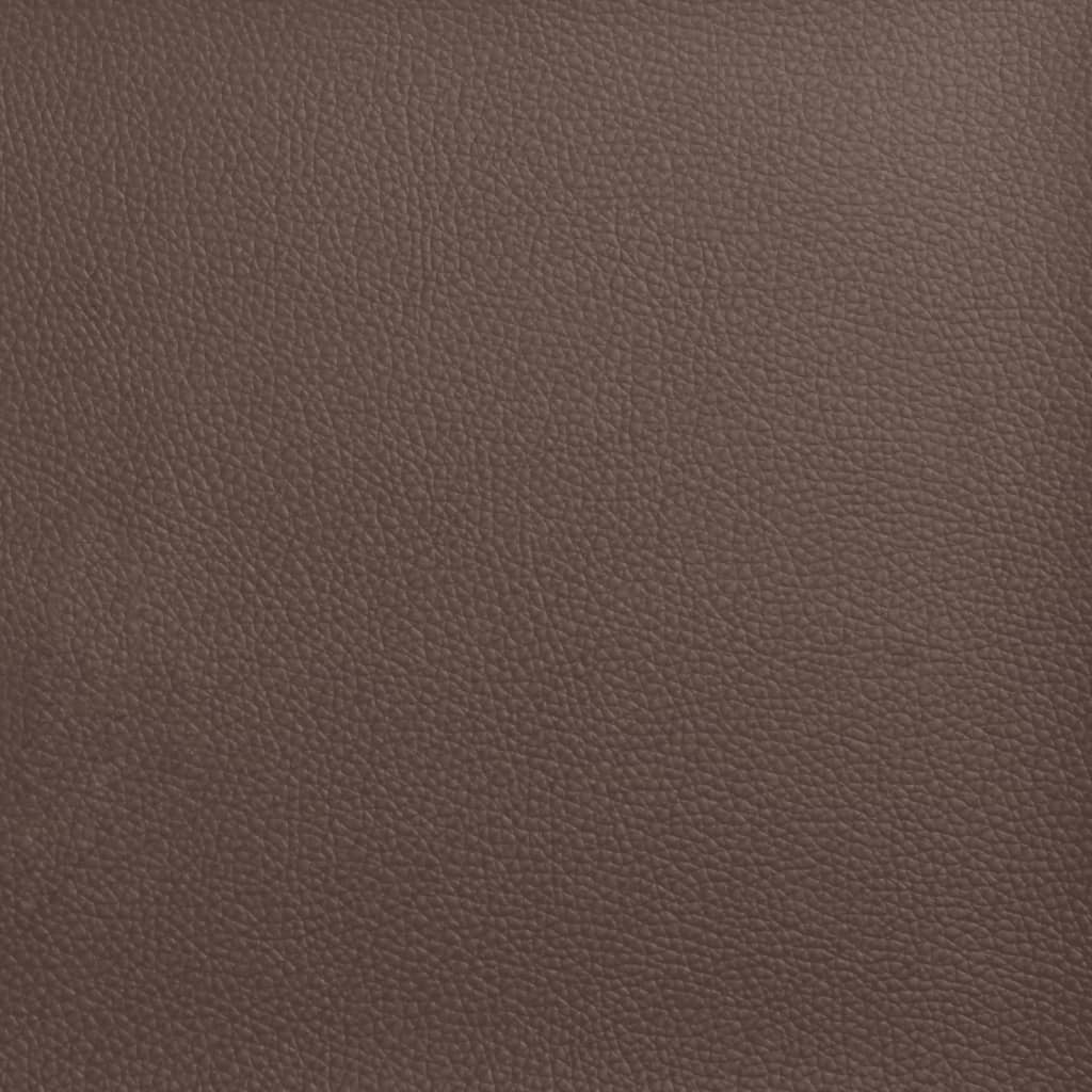 Fauteuil verstelbaar met voetensteun kunstleer bruin Bruin