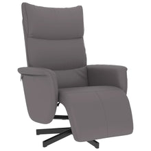 Fauteuil Verstelbaar Met Voetensteun Kunstleer Grijs