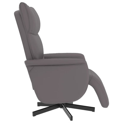 Fauteuil Verstelbaar Met Voetensteun Kunstleer Grijs