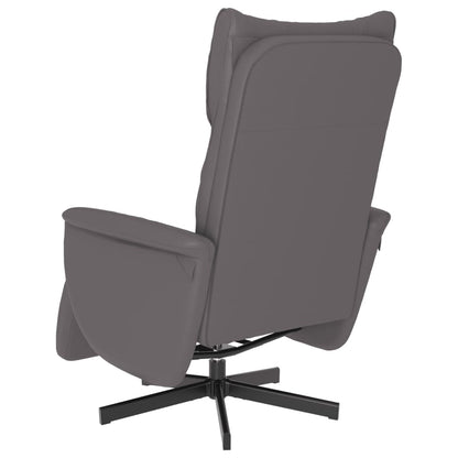 Fauteuil Verstelbaar Met Voetensteun Kunstleer Grijs