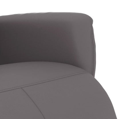 Fauteuil Verstelbaar Met Voetensteun Kunstleer Grijs