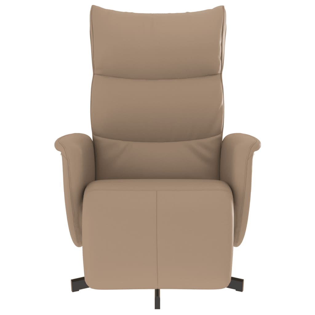 Fauteuil Verstelbaar Met Voetensteun Kunstleer Kleur Cappuccino