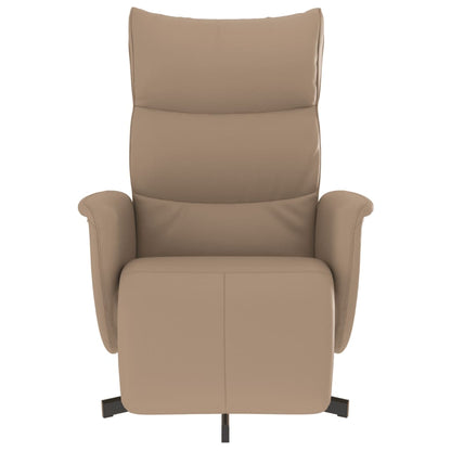 Fauteuil Verstelbaar Met Voetensteun Kunstleer Kleur Cappuccino