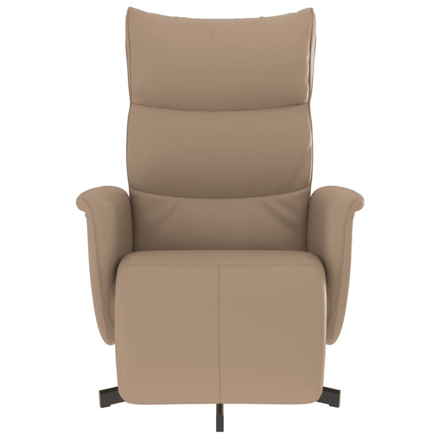 Fauteuil Verstelbaar Met Voetensteun Kunstleer Kleur Cappuccino