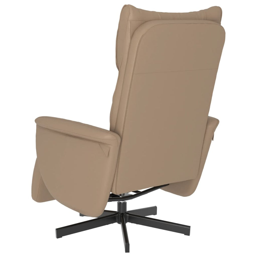 Fauteuil Verstelbaar Met Voetensteun Kunstleer Kleur Cappuccino
