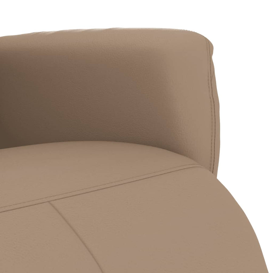 Fauteuil Verstelbaar Met Voetensteun Kunstleer Kleur Cappuccino