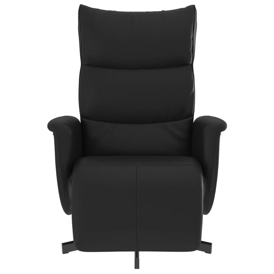 Fauteuil Verstelbaar Met Voetensteun Kunstleer Zwart