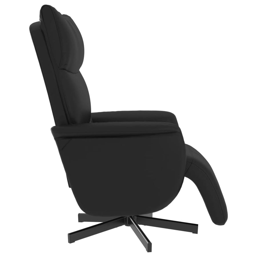 Fauteuil Verstelbaar Met Voetensteun Kunstleer Zwart