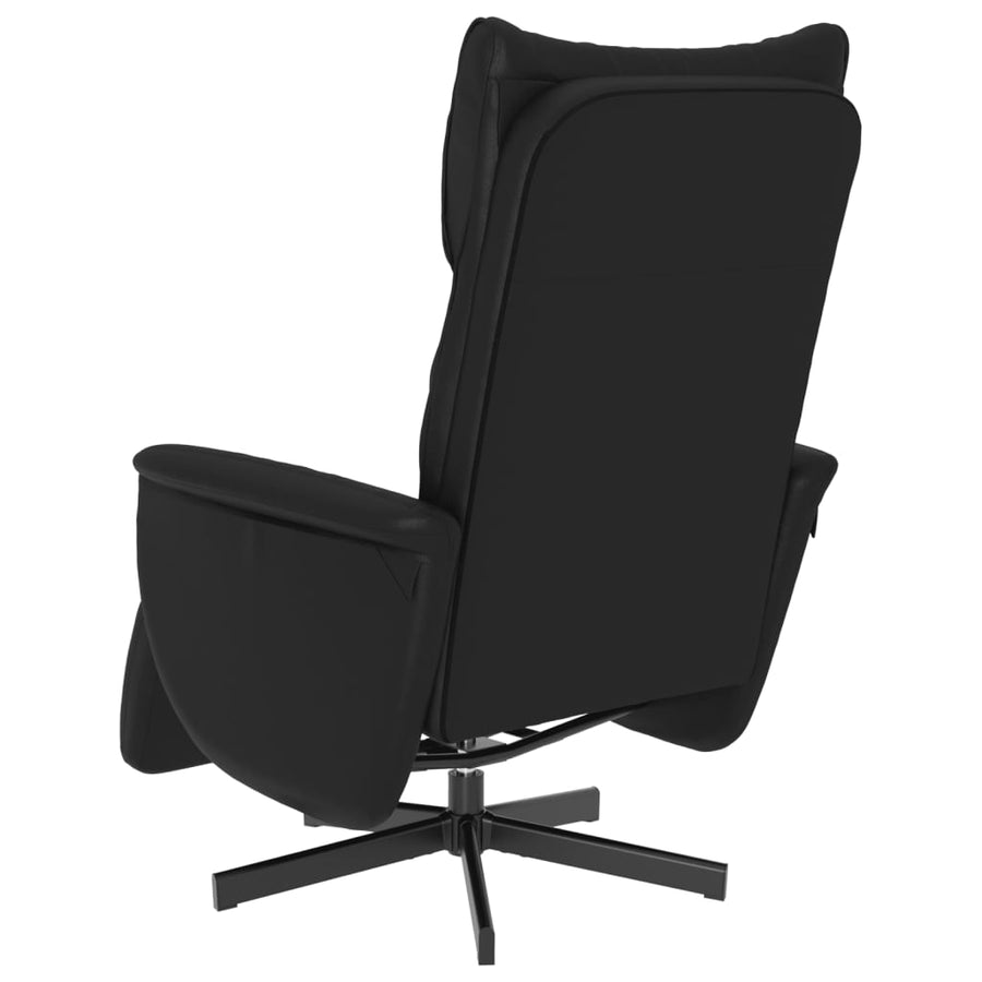Fauteuil Verstelbaar Met Voetensteun Kunstleer Zwart