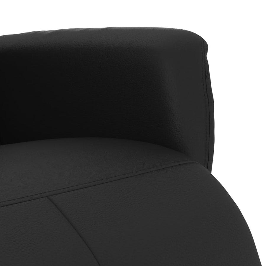 Fauteuil Verstelbaar Met Voetensteun Kunstleer Zwart