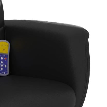 Massagestoel Verstelbaar Met Voetenbankje Kunstleer Zwart