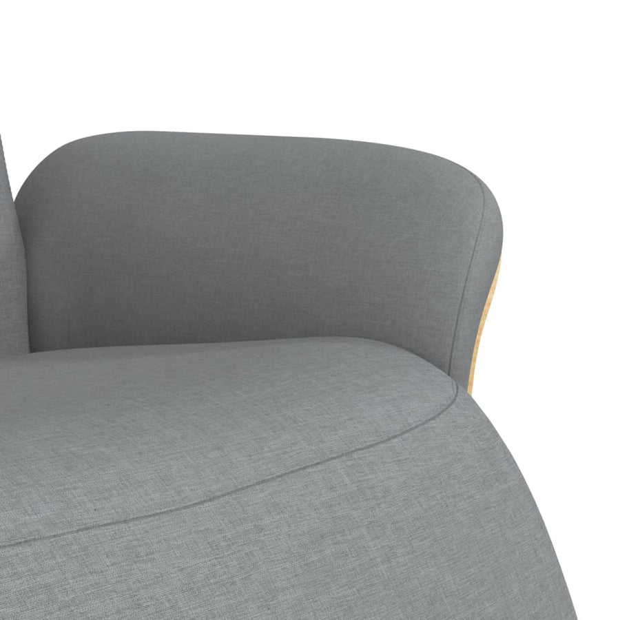 Fauteuil Verstelbaar Met Voetensteun Stof Lichtgrijs