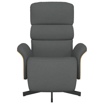 Fauteuil Verstelbaar Met Voetensteun Stof Donkergrijs