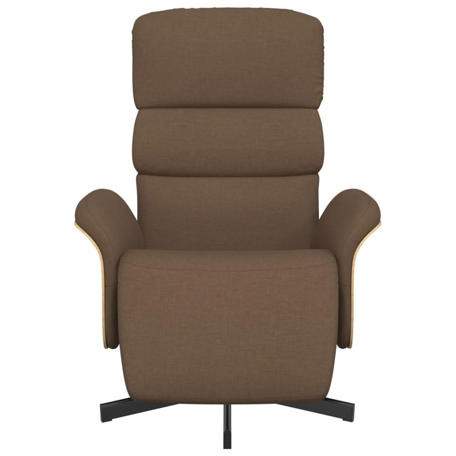Fauteuil Verstelbaar Met Voetensteun Stof Bruin