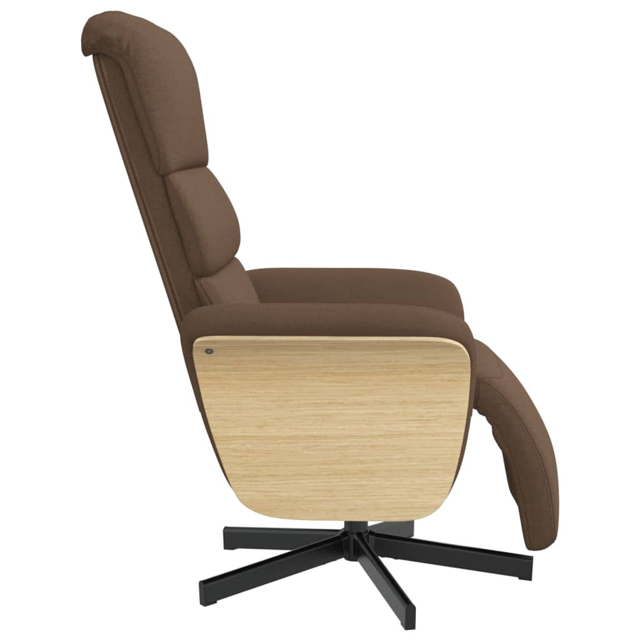 Fauteuil Verstelbaar Met Voetensteun Stof Bruin